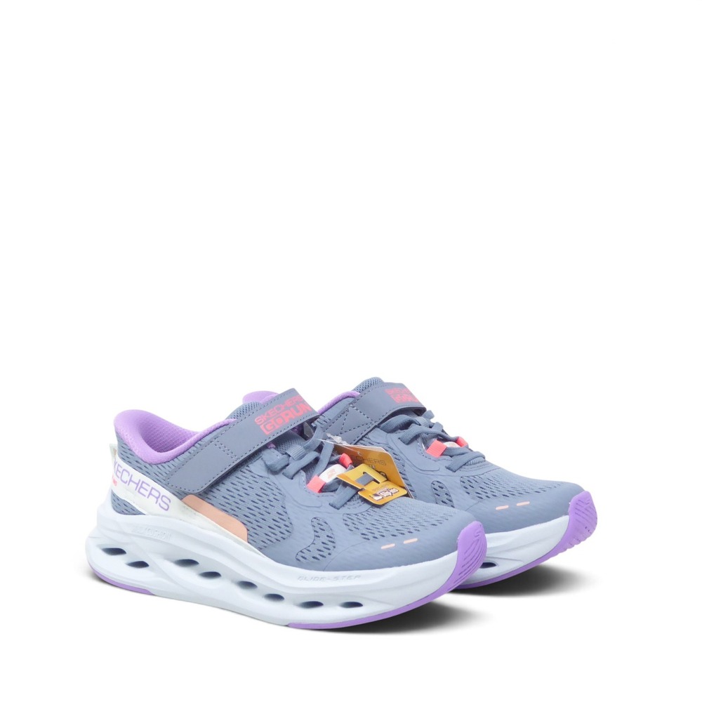 Skechers Kids Girls Max Cushioning Glide-Step Sneakers Blue GORUN Slip-Ins Sz 2